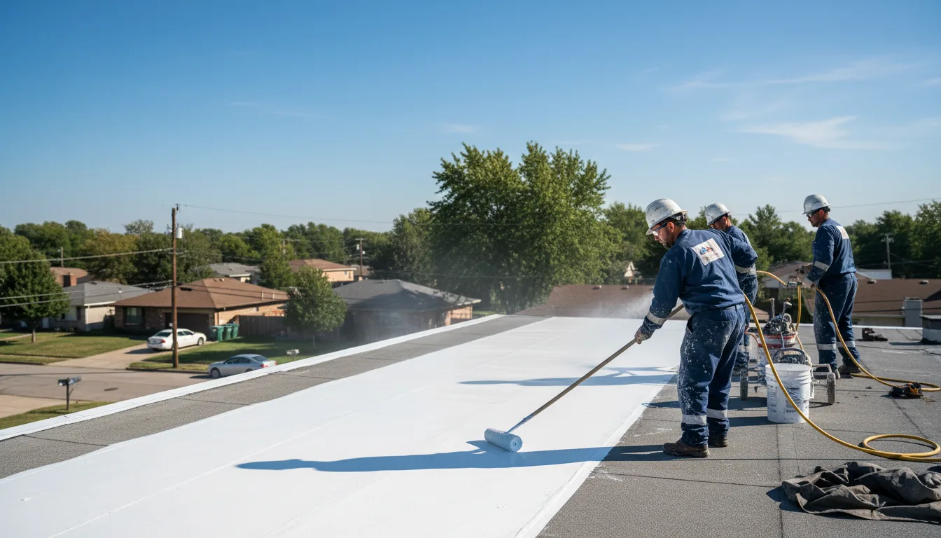 Commercial roof coating in Gallina, NM near me